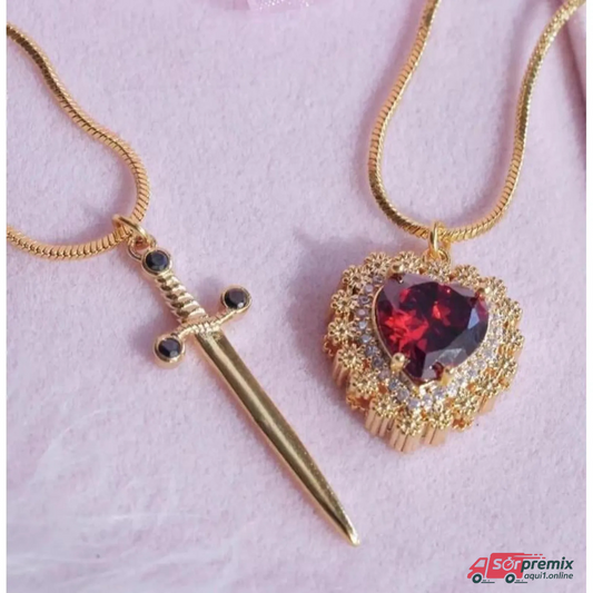 Collar Corazon Y Espada