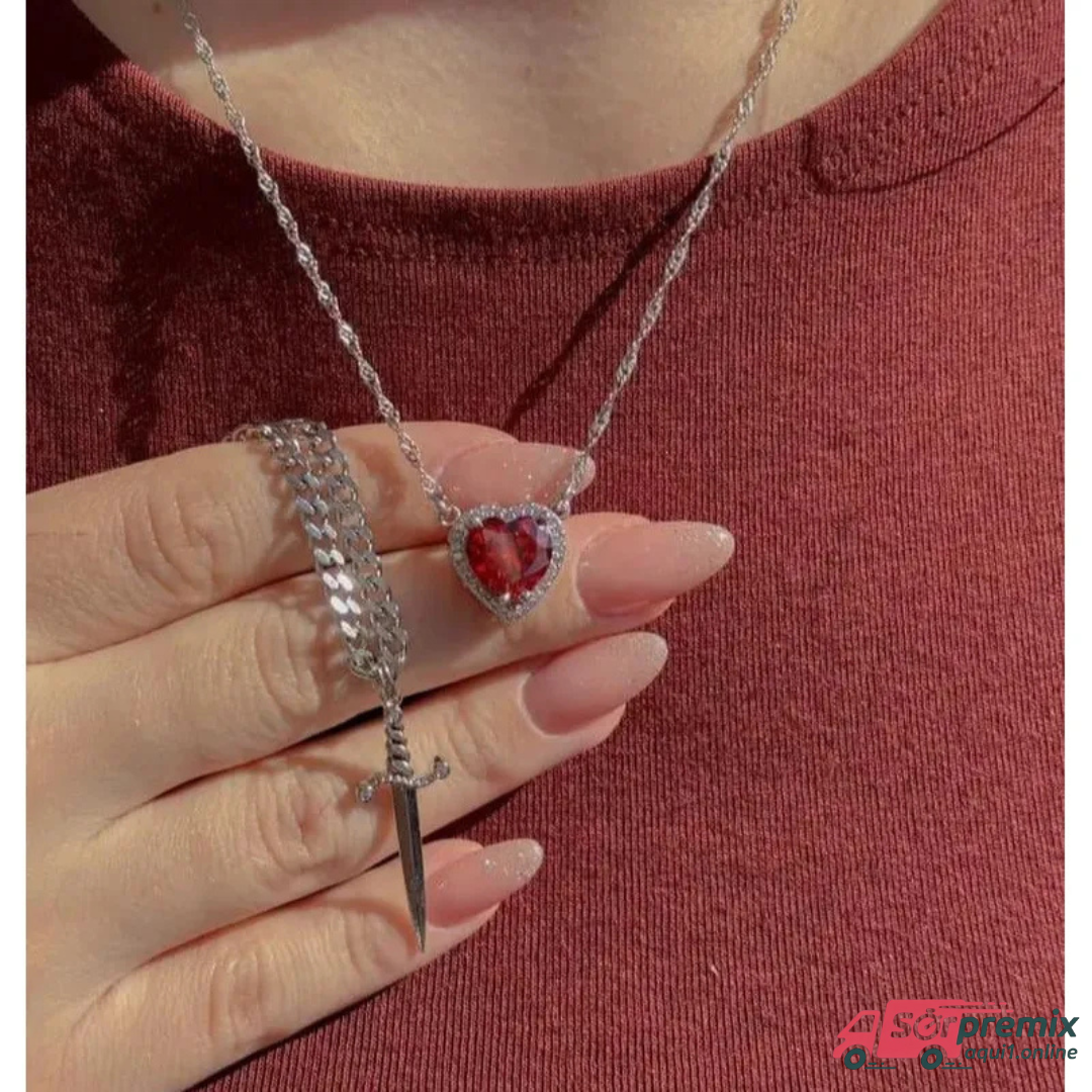 Collar Corazon Y Espada